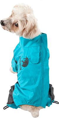Show full view: Touchdog Quantum-Ice Full-Bodied Reflective Dog Jacket with Blackshark Technology, Ocean Blue, X-Small slide 3 of 8