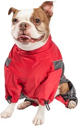 Touchdog Quantum-Ice Full-Bodied Reflective Dog Jacket with Blackshark Technology, Red, Large