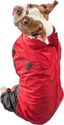 Show full view: Touchdog Quantum-Ice Full-Bodied Reflective Dog Jacket with Blackshark Technology, Red, Large slide 4 of 9
