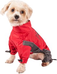 Touchdog Quantum-Ice Full-Bodied Reflective Dog Jacket with Blackshark Technology, Red, Small