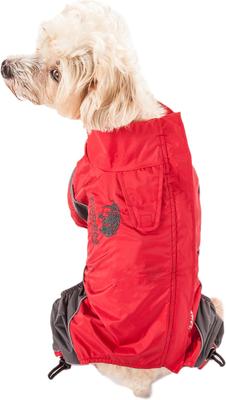 Show full view: Touchdog Quantum-Ice Full-Bodied Reflective Dog Jacket with Blackshark Technology, Red, Small slide 3 of 8