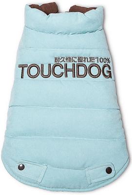 Show full view: Touchdog Waggin Swag Reversible Dog Coat, Blue/Brown, X-Large slide 3 of 6