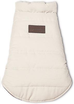 Show full view: Touchdog Waggin Swag Reversible Dog Coat, Pink/White, Large slide 4 of 6