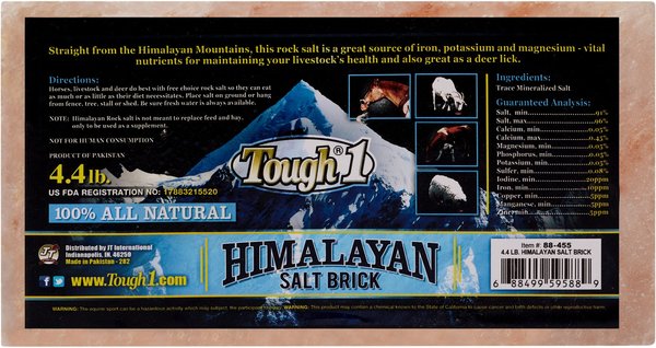 Show full view: Tough1 All-Natural Himalayan Rock Salt Block Horse Treat, 4.4-lb slide 1 of 6