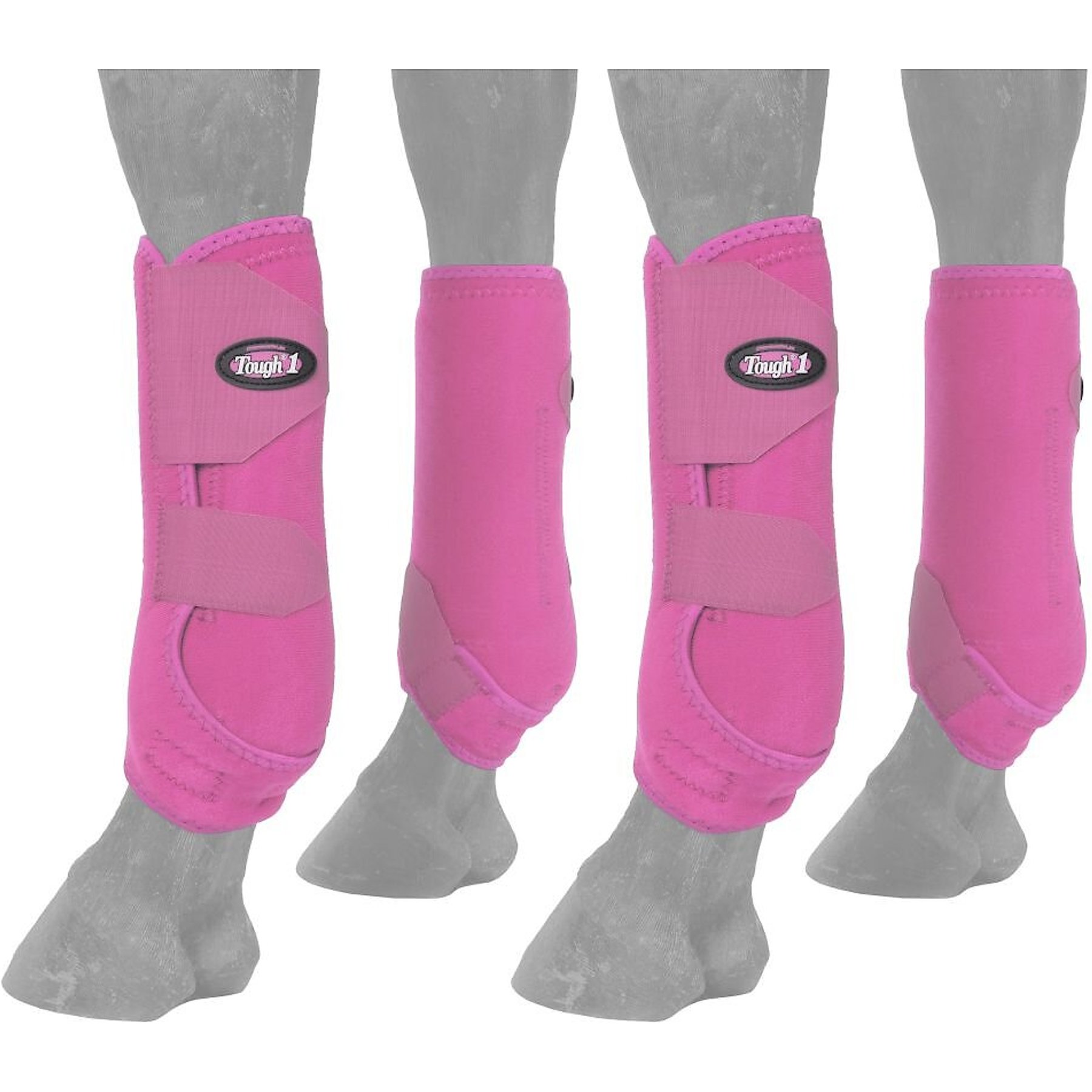 Tough1 Extreme Vented Horse Sport Boots Set, Pink, Medium