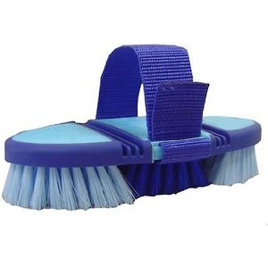 Tough1 Great Grips Flex Finishing Horse Brush, Blue