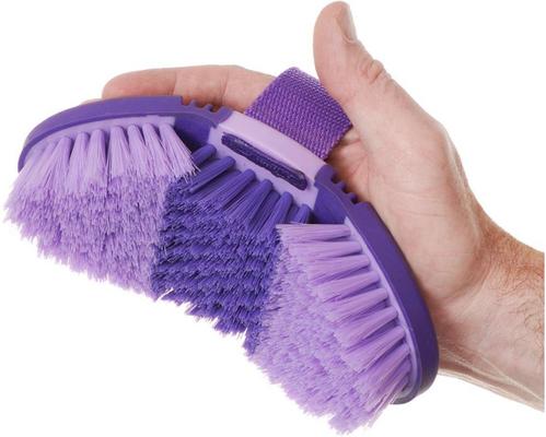 Show full view: Tough1 Great Grips Flex Finishing Horse Brush, Purple slide 3 of 4