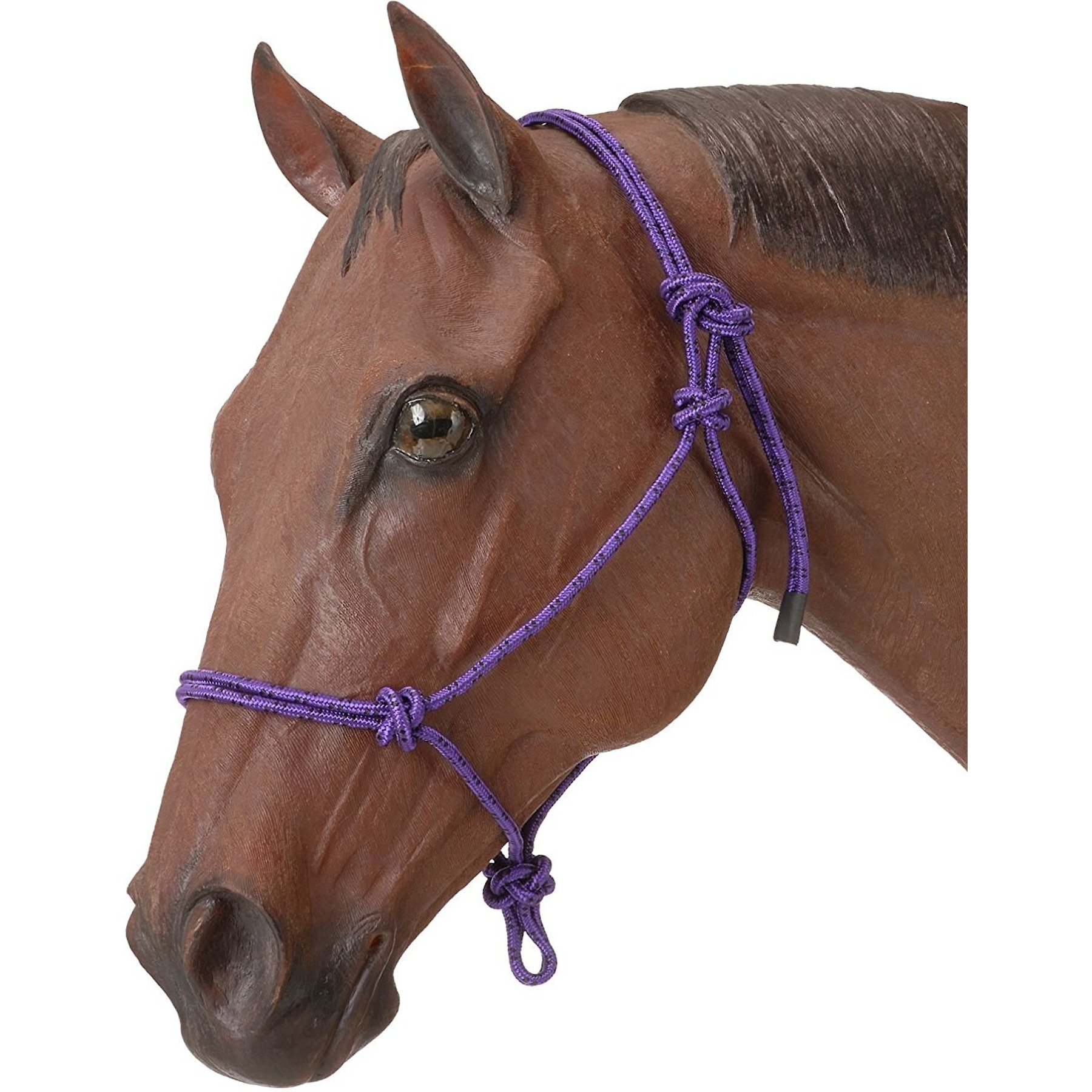 Tough1 Poly Rope Tied Horse Halter, Purple