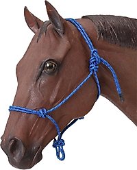 Tough1 Poly Rope Tied Horse Halter, Royal Blue