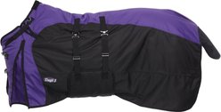 Tough1 1200D Turnout Blanket with Belly Wrap & Snuggit, Purple, 78-in