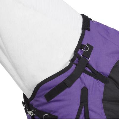 Show full view: Tough1 1200D Turnout Blanket with Belly Wrap & Snuggit, Purple, 78-in slide 2 of 4