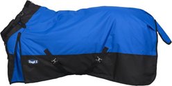 Tough1 1200D Turnout Blanket with Snuggit, 100-g, Royal Blue, 78-in