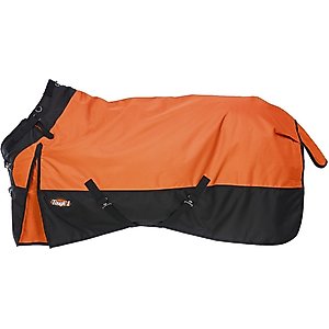 Tough1 1200D Turnout Blanket with Snuggit, 200-g, Orange, 75-in