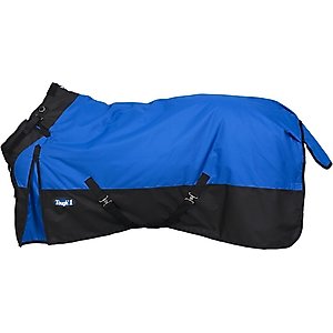 Tough1 1200D Turnout Blanket with Snuggit, 200-g, Royal Blue, 81-in