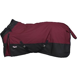 Tough1 1200D Turnout Blanket with Snuggit, 300-g, Burgundy, 75-in