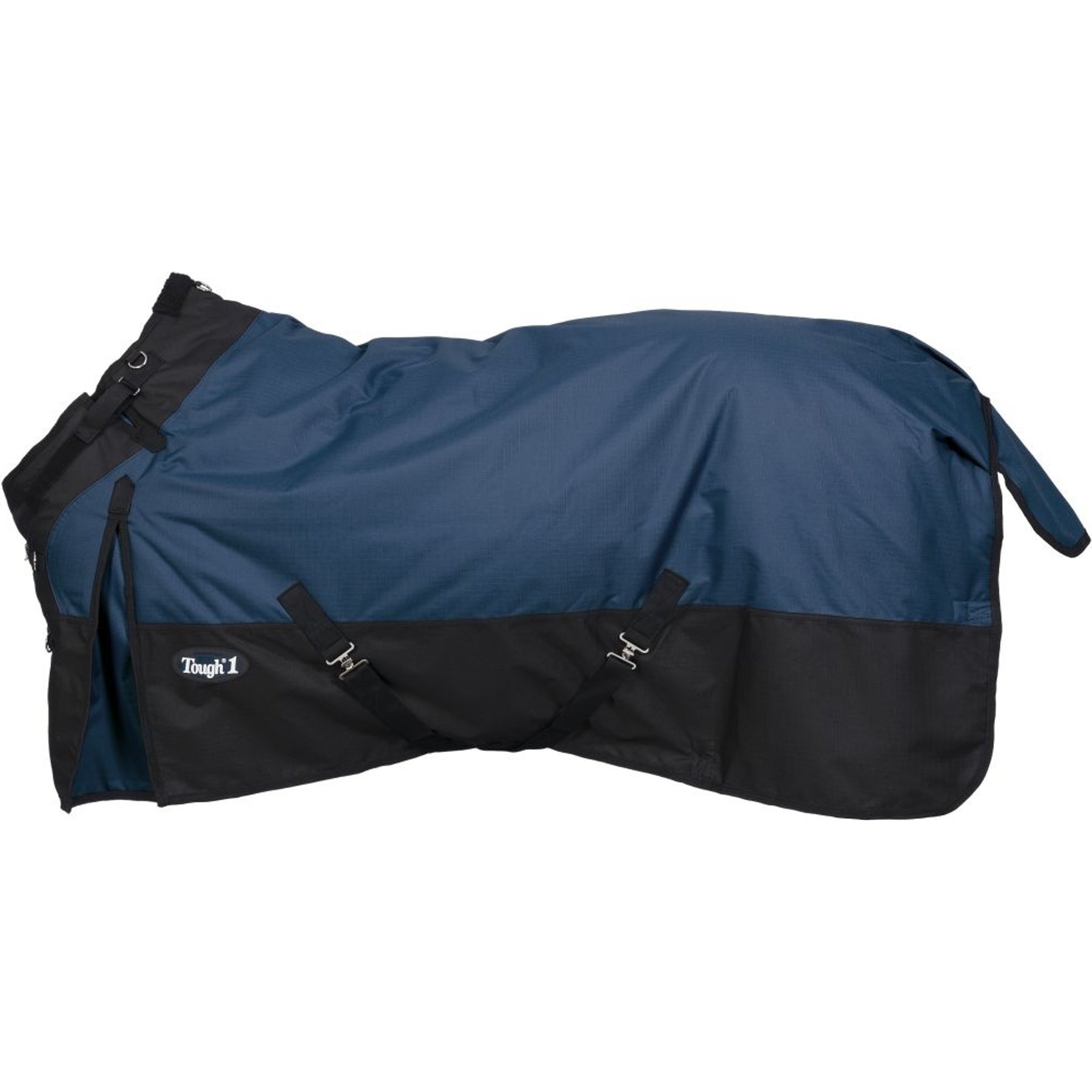 Tough1 1200D Turnout Blanket with Snuggit, 300-g, Navy Blue, 75-in