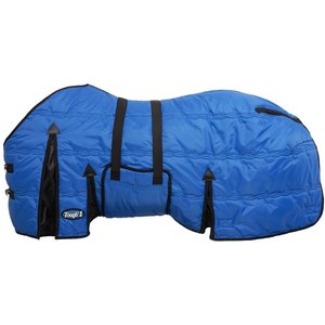 Tough1 600D Stable Blanket with Belly Wrap, Royal Blue, 75-in