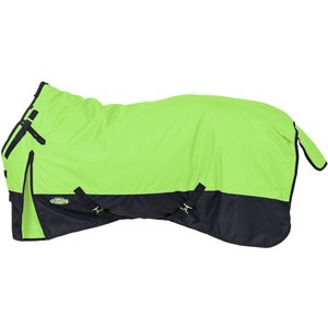 Tough1 600D Turnout Blanket with Snuggit, Neon Green, 75-in