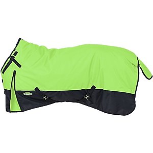 Tough1 600D Turnout Blanket with Snuggit, Neon Green, 78-in