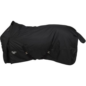 Tough1 Basics 600D Turnout Blanket, 250-g, Black, 75-in