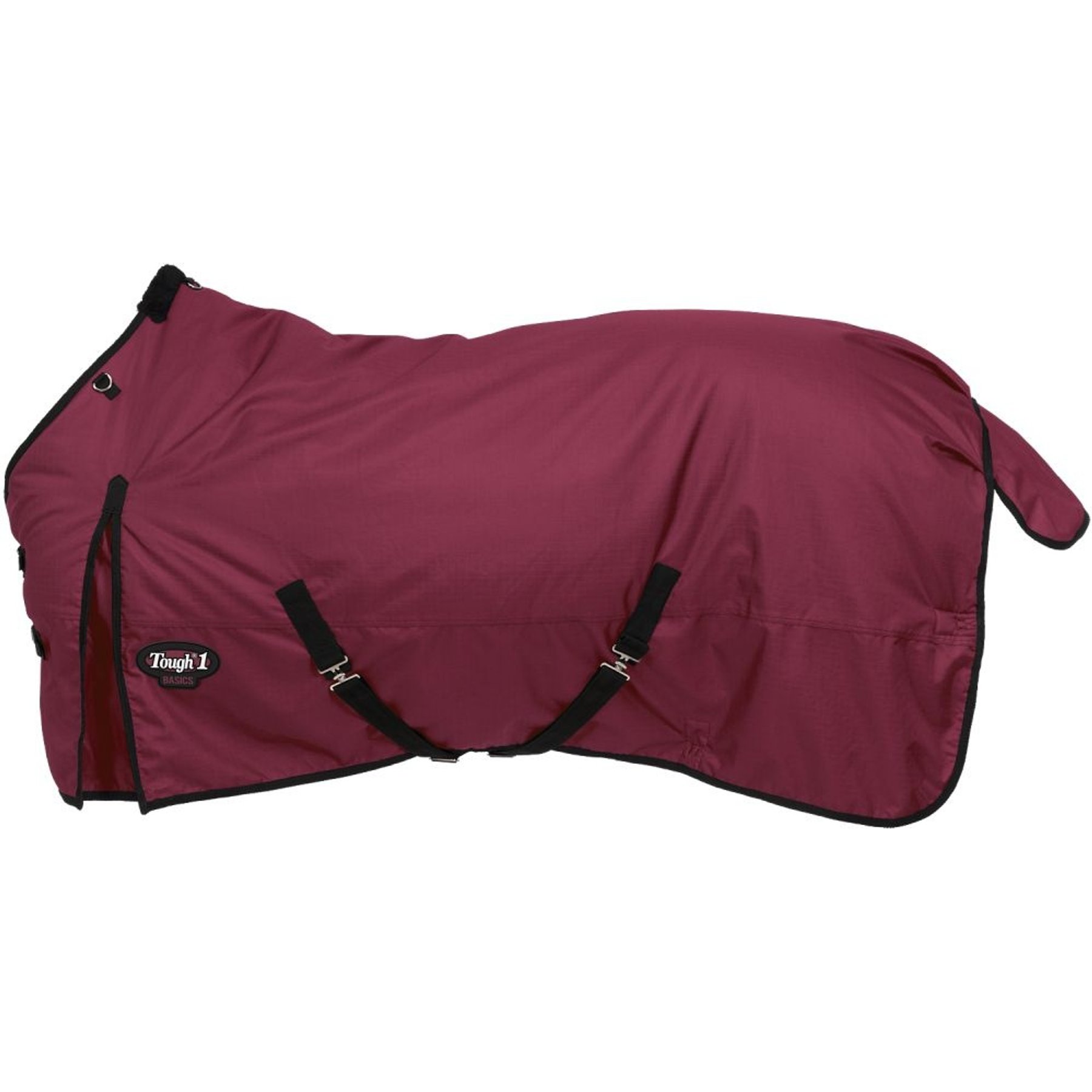 Tough1 Basics 600D Turnout Blanket, 250-g, Burgundy, 69-in