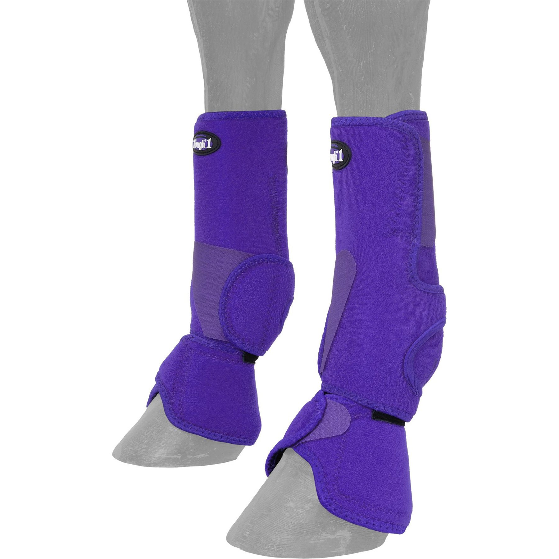 Tough1 Combo Horse Sport Boots, Purple, Medium