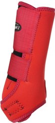 Tough1 Economy Vented Horse Sport Boots Set, Medium, Red