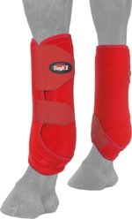 Tough1 Extreme Vented Front Horse Sport Boots, Red, Medium