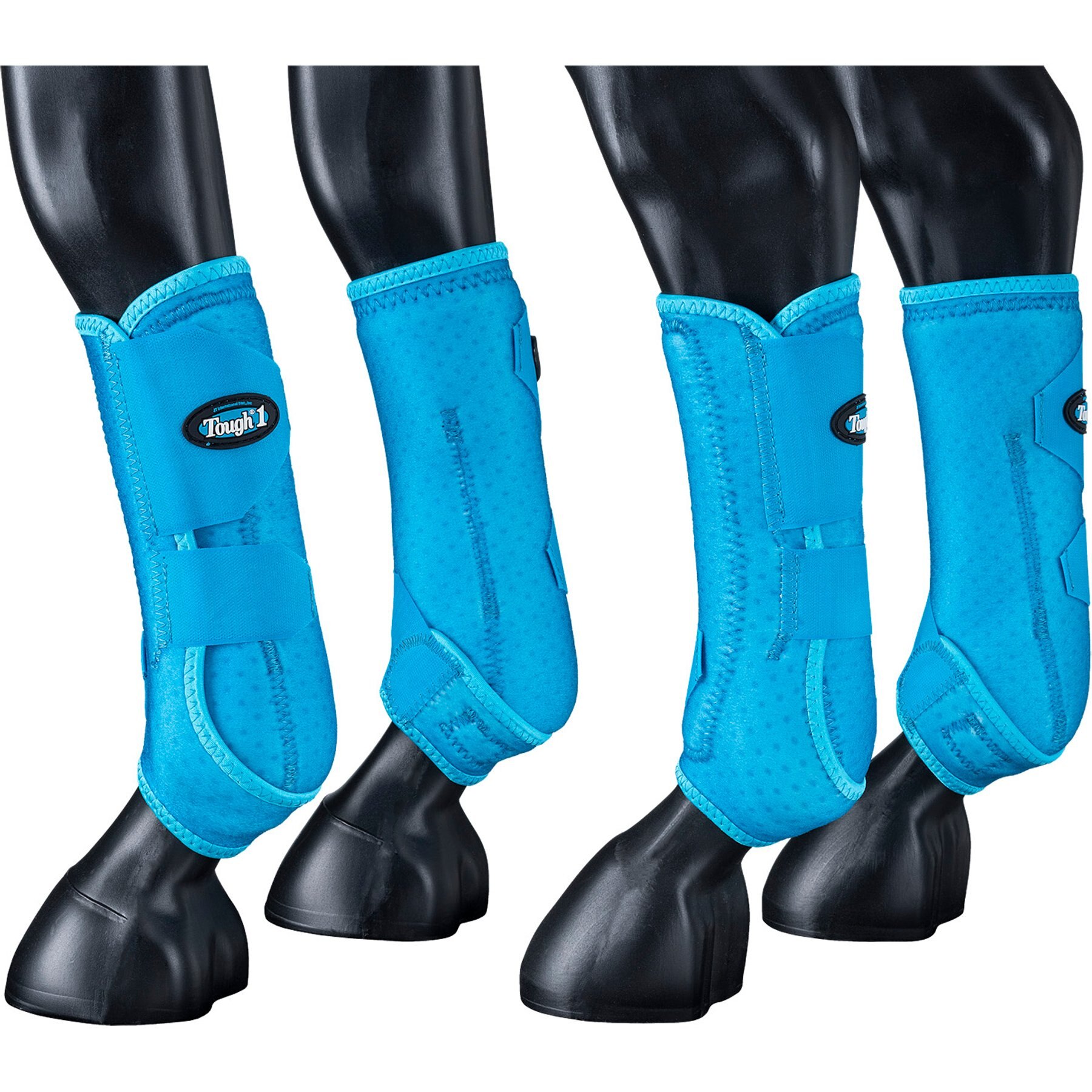 Tough1 Extreme Vented Full Set Horse Sport Boots, Turquoise, Small