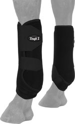 Tough1 Extreme Vented Rear Horse Sport Boots, Black, Medium