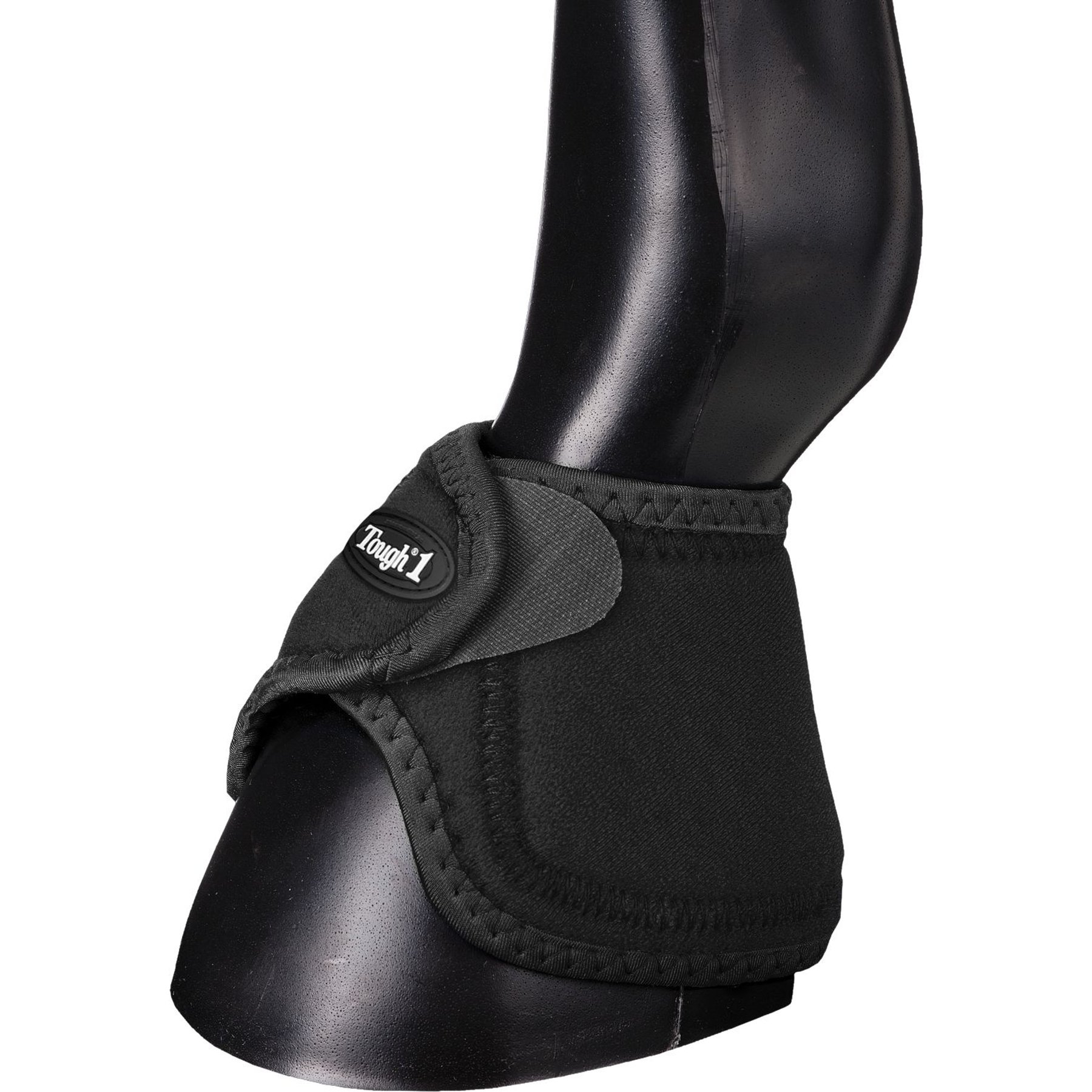 Tough1 No Turn Horse Bell Boots, Black, Medium
