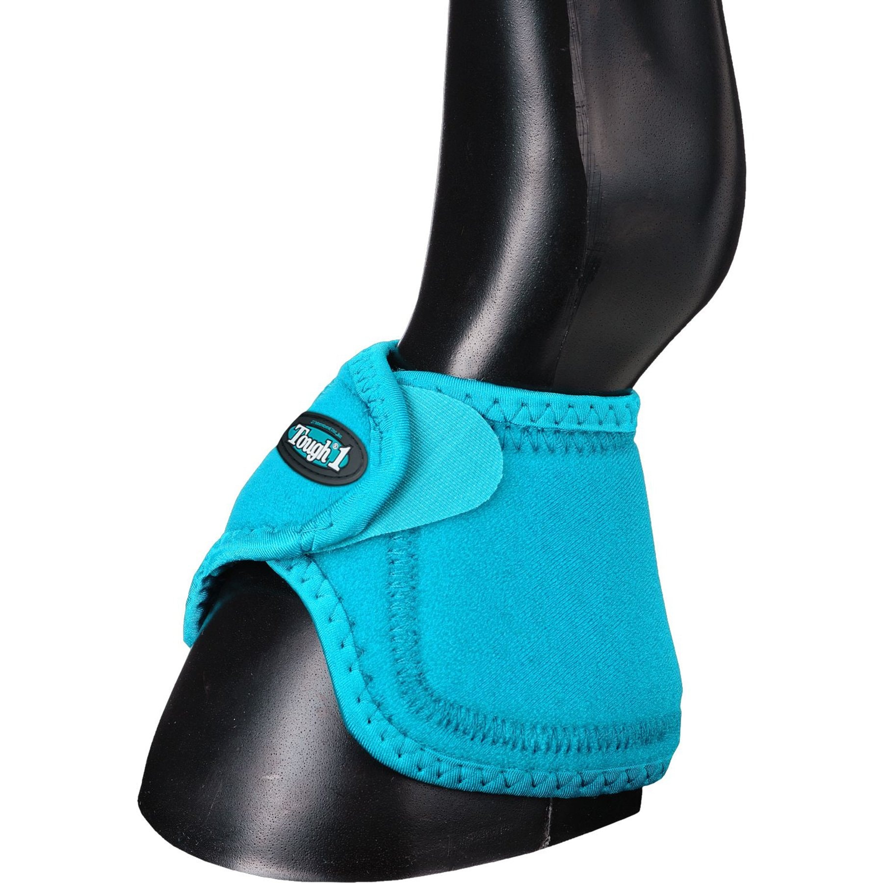 Tough1 No Turn Horse Bell Boots, Turquoise, Small