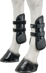 Tough1 Open Front Tendon Horse Boots, Black