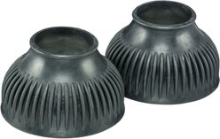 Tough1 Thick Rubber Slip-On Horse Bell Boots, Black, Medium