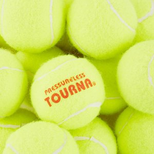 Tourna Pressureless Tennis Balls Dog Toy, 18 count