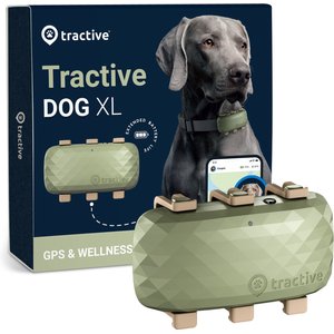 Tractive Smart Dog Tracker Bundle With Olive Cover | 2025 Edition | Real-Time GPS Tracking | Escape & Health Alerts | Vitals Monitoring | Market