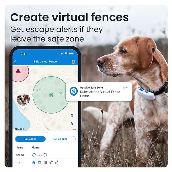 Show full view: Tractive Dog GPS Tracker with Activity Monitoring, Fits any Collar, Beige slide 5 of 11