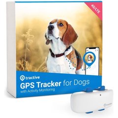Tractive Dog GPS Tracker with Activity Monitoring, Fits any Collar, White