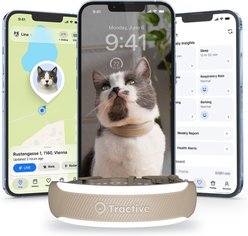 Tractive Smart Cat GPS Tracker Collar, Brown