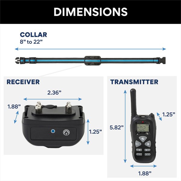 Show full view: Trainer Dog Collar, Waterproof & Rechargeable with 320 Yards Range, 1 Collar slide 4 of 11