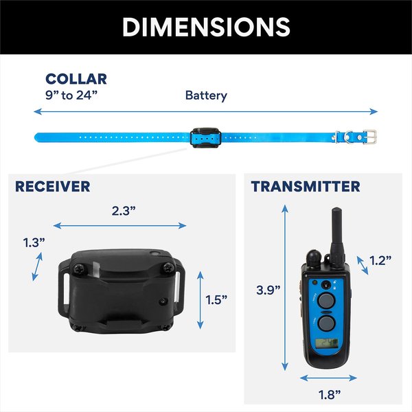Show full view: Trainer Dog Collar, Waterproof & Rechargeable with 3/4 Mile Range, 1 Collar, 1 Dog slide 4 of 8