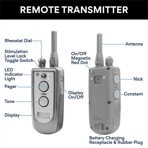 Show full view: Trainer Dog Collar, Waterproof & Rechargeable with 3/4 Mile Range, 1 Collar, 1 Dog slide 7 of 8