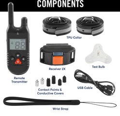 Trainer Dog Collar, Waterproof & Rechargeable with 430 Yards Range, 2 Collars, TPU slide 2 of 6