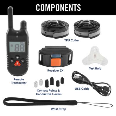 Show full view: Trainer Dog Collar, Waterproof & Rechargeable with 430 Yards Range, 2 Collars, TPU slide 2 of 8