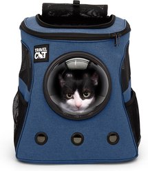 Travel Cat Fat Cat Airline Approved Bubble Backpack Cat Carrier, Navy