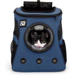 Travel Cat Fat Cat Airline Approved Bubble Backpack Cat Carrier, Navy