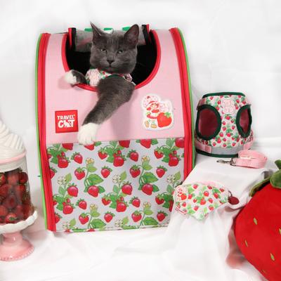 Show full view: Travel Cat Strawberry Shortcake Airline Approved Cat Backpack, Multicolored slide 7 of 11