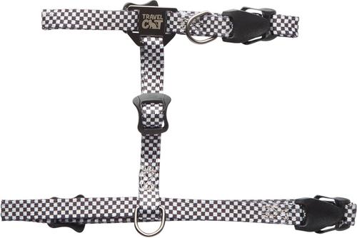 Show full view: Travel Cat The Day Tripper H-Style Adjustable Cat Harness & Leash Set, Black & White slide 3 of 8