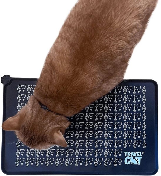 Show full view: Travel Cat The Nice & Tidy Food & Water Feeding Cat Placemat slide 1 of 6