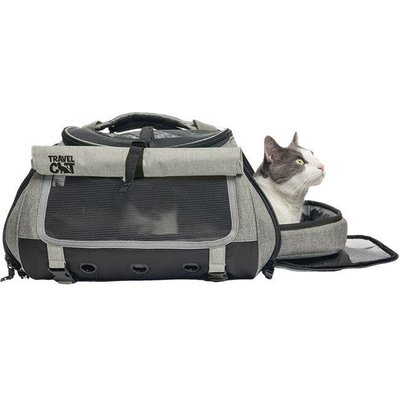 Travel Cat Travel Cat The Transpurrter Airline Approved Backpack Cat Carrier, Heather Grey